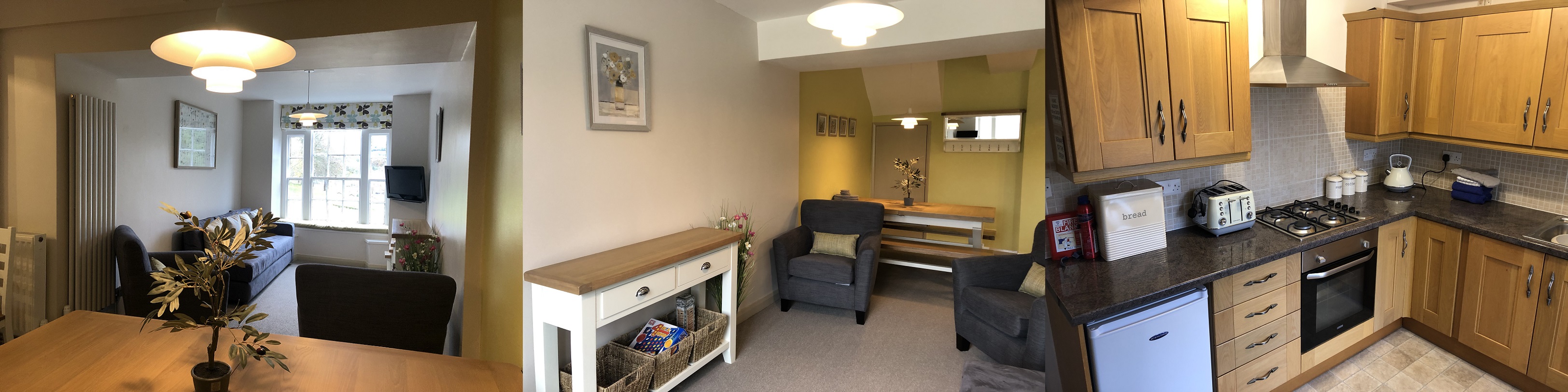 Living area in Morfa apartment