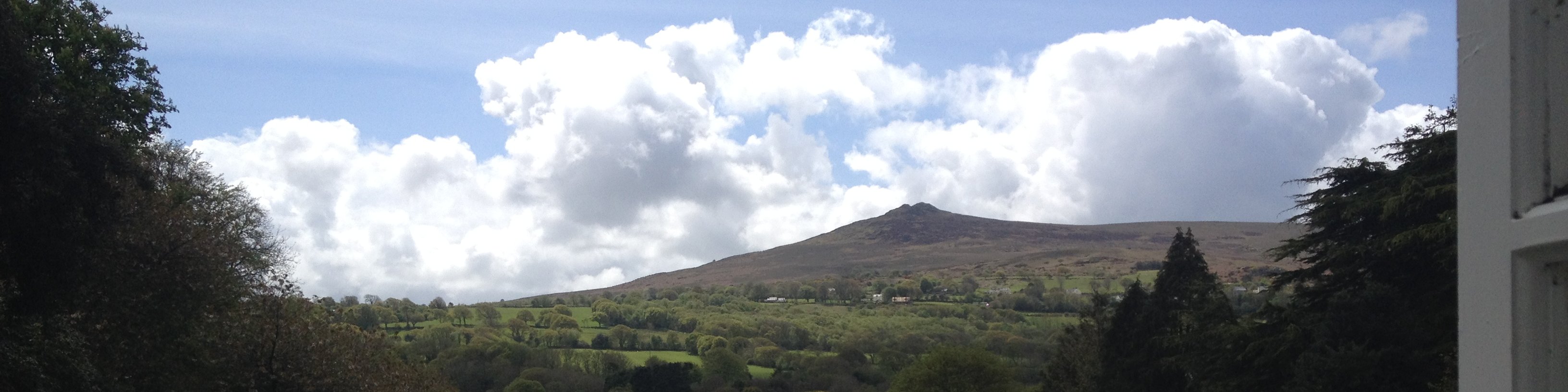 View towards Carn Ingli from an apartment at Llwyngwair Manor