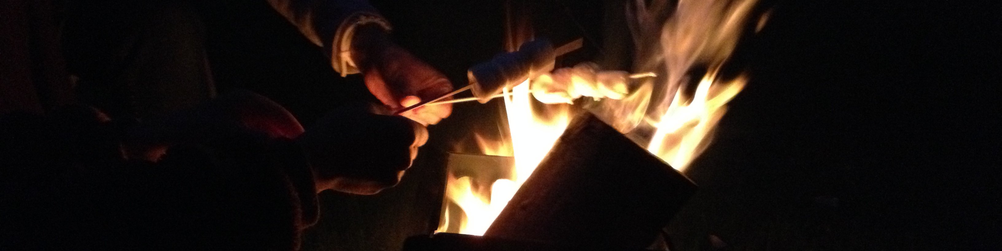 Fire pit by the bell tents