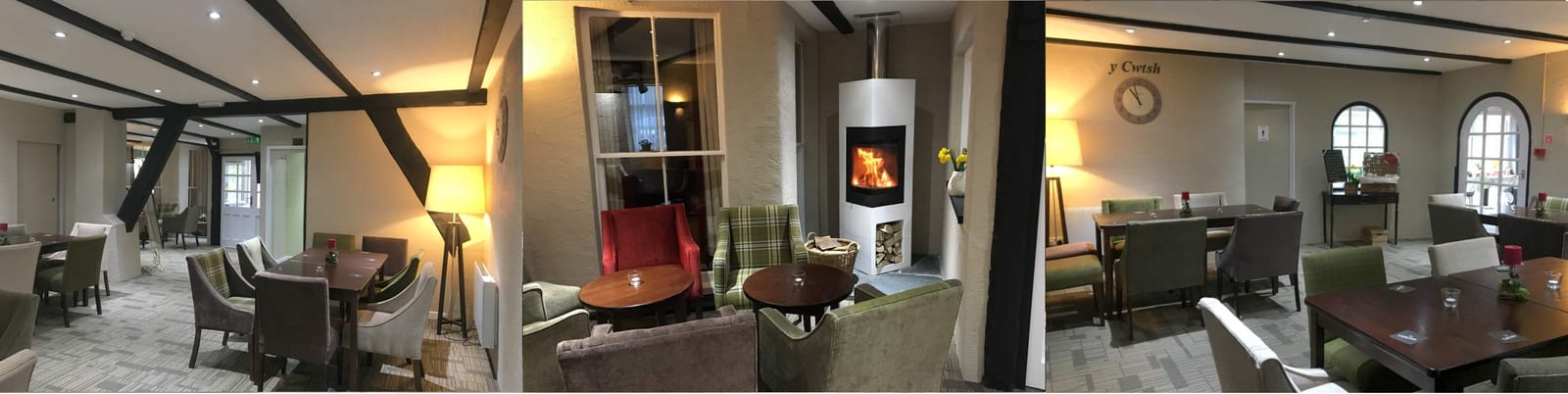Seating by the fire in the manor
