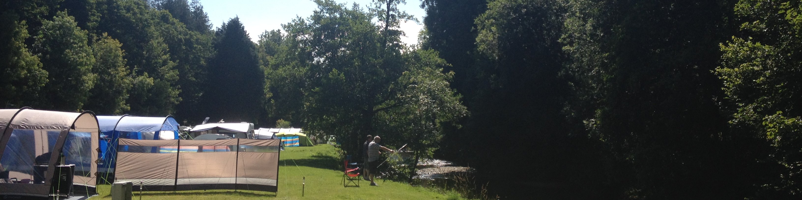 Fishing while camping on the estate